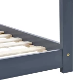 Πλαίσιο Κρεβατιού Παιδικό Γκρι 70 x 140 εκ. Μασίφ Ξύλο Πεύκου