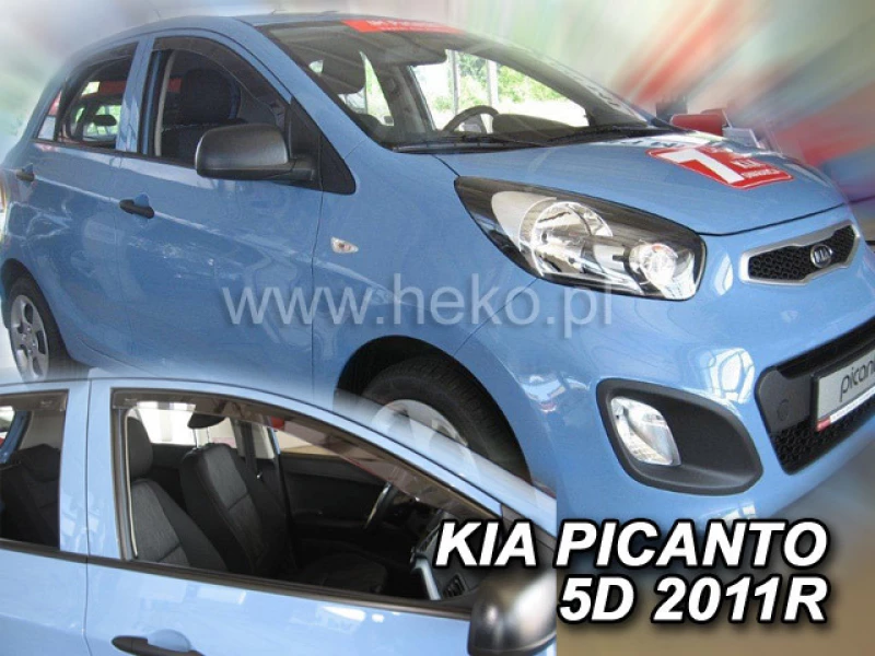 Heko Σετ Ανεμοθραύστες Μπροστινοί για Kia Picanto II 2011 2τμχ