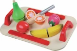 Gerardo’s Toys Ξύλινος Δίσκος Φρούτων Με Μαχαίρι Κοπής