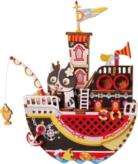 Robotime Diy Music Box Fishing Kitty