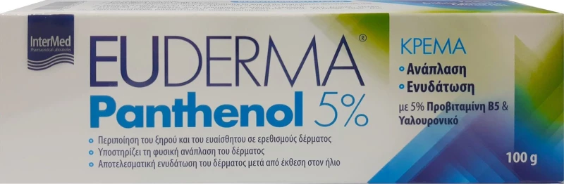 InterMed Euderma Panthenol 5% 100gr Ενυδάτωση Επιδερμίδας