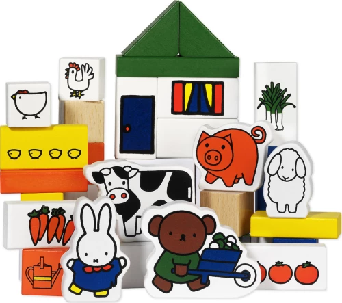 Miffy Ξύλινα Τουβλάκια Στην Φάρμα 28τμχ