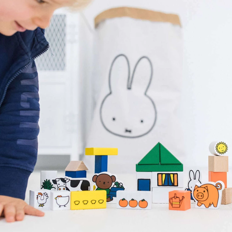 Miffy Ξύλινα Τουβλάκια Στην Φάρμα 28τμχ