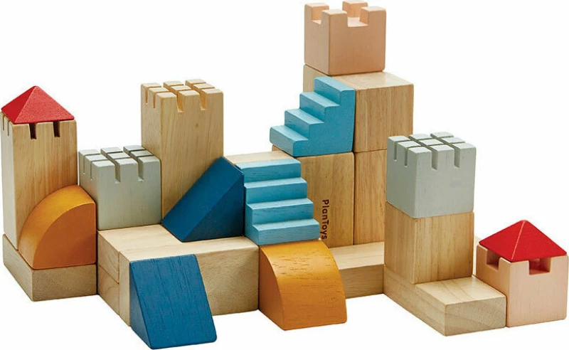 Plan Toys Χρωματιστά Τουβλάκια 30τμχ