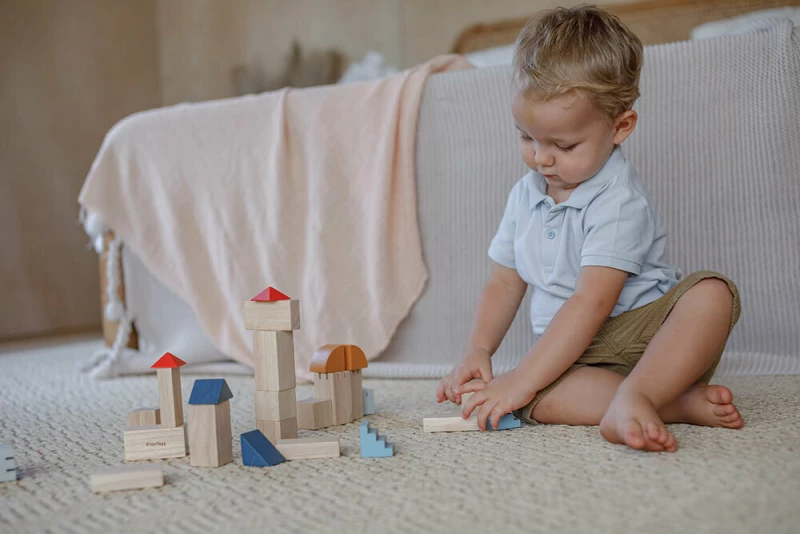 Plan Toys Χρωματιστά Τουβλάκια 30τμχ