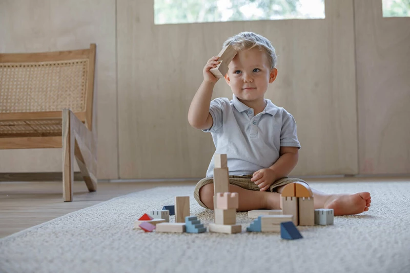 Plan Toys Χρωματιστά Τουβλάκια 30τμχ