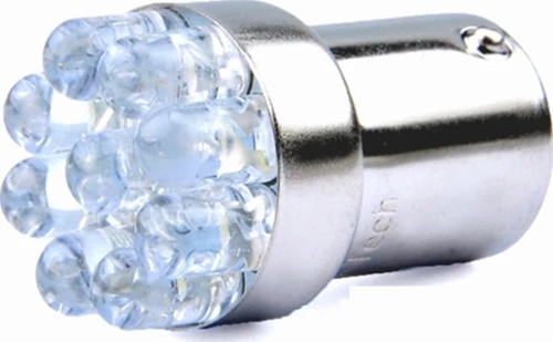 M-Tech R10W-BA15s 9 Flux 5mm White 12V 2τμχ Blister