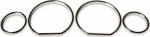 JOM Δαχτυλίδια Καντράν Χρωμίου για BMW E36 / Z3 1991-1999
