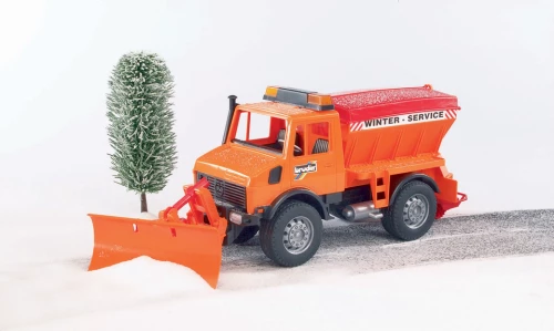 bruder MB Unimog winter service with snow blade, model vehicle, (02572)