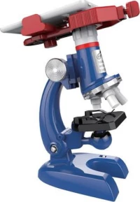 microscope set with light and phone holder