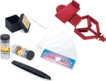microscope set with light and phone holder