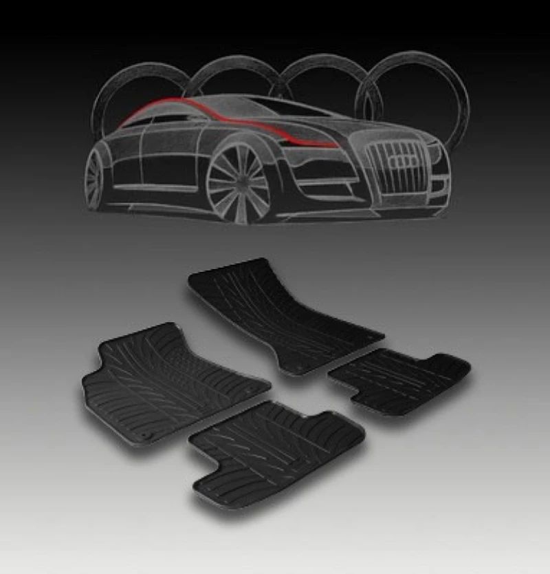 Gledring 0241 Σετ Πατάκια 4τμχ από Λάστιχο για Audi A5 2007-2016