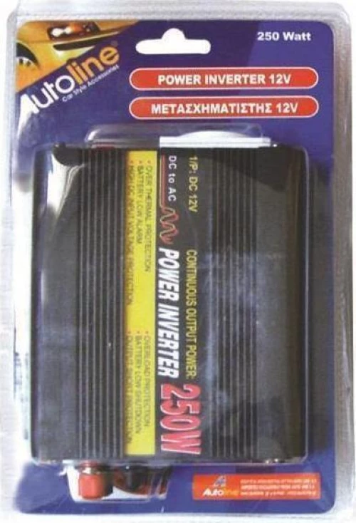 Μετασχηματισης 12V Σε 250W Με 2 Μπριζες - 10055
