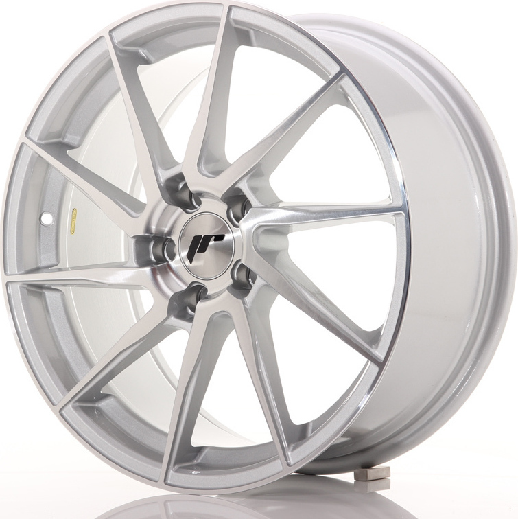 JR Wheels JR36 18x8 ET35 5x120 Silver Brushed Face