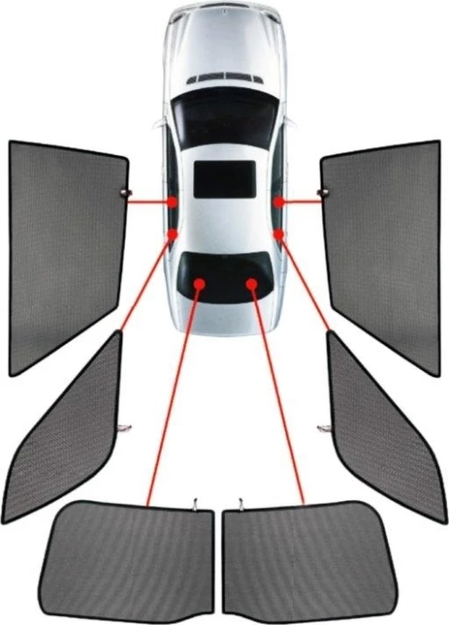 CarShades Πλαϊνά Σκίαστρα Σετ Mitsubishi Outlander 01-05 5D 6τμχ