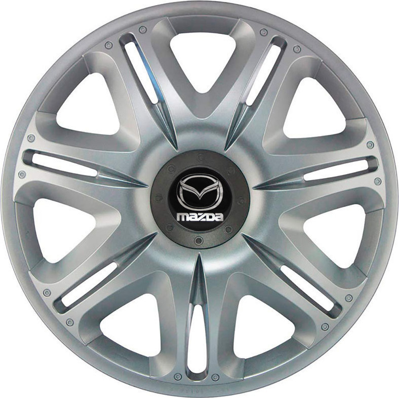 Τάσια Nascar ασημί 15" με σήμα Mazda 4τμχ