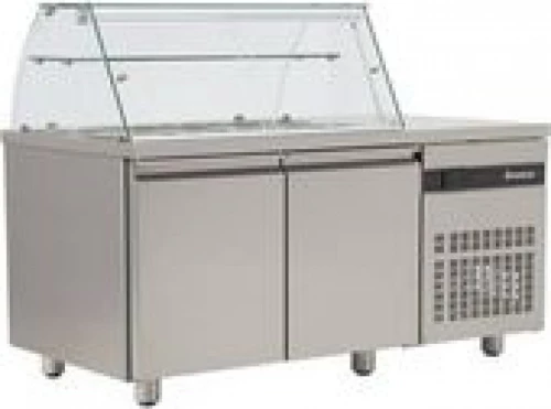 Ψυγείο Σαλατών 136X70X131.5Cm Με Βιτρίνα Inomak Zqf99