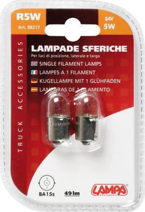 Lampa R5W Single filament 24V 2τμχ