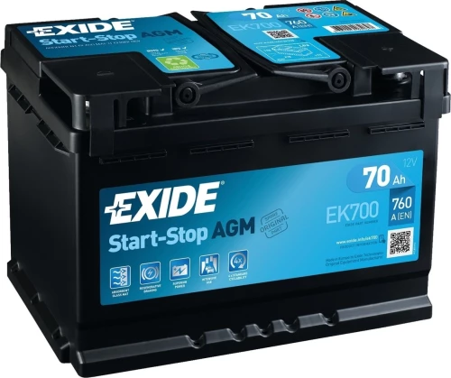 Exide AGM 12V 70AH EK700