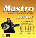 Mastro Lute "Z" Set, Silver Plated, Medium - 014, Loop End