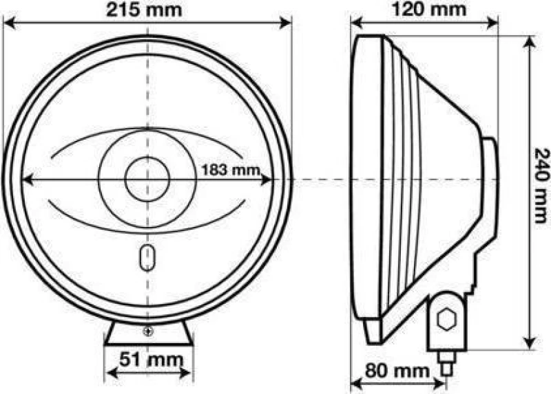 Lampa Προβολεας Angel-Eyes 12/24V H3 130W