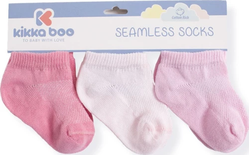 Kikka Boo Κάλτσες 3 τμχ 2-3 ετών Solid Pink 31110010081