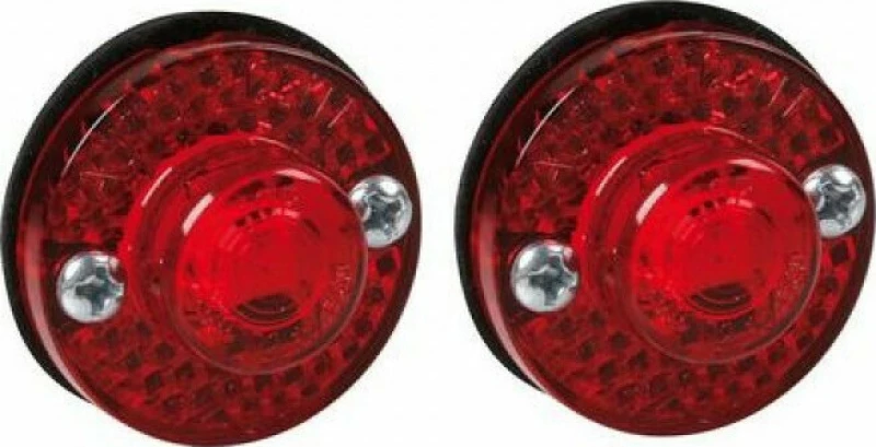 Lampa Φώτα Όγκου3 LED 24V 3cm 2τμχ - Κόκκινο