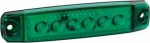 Lampa Φως Όγκου 6 LED 12/24V 9.6cm - Πράσινο