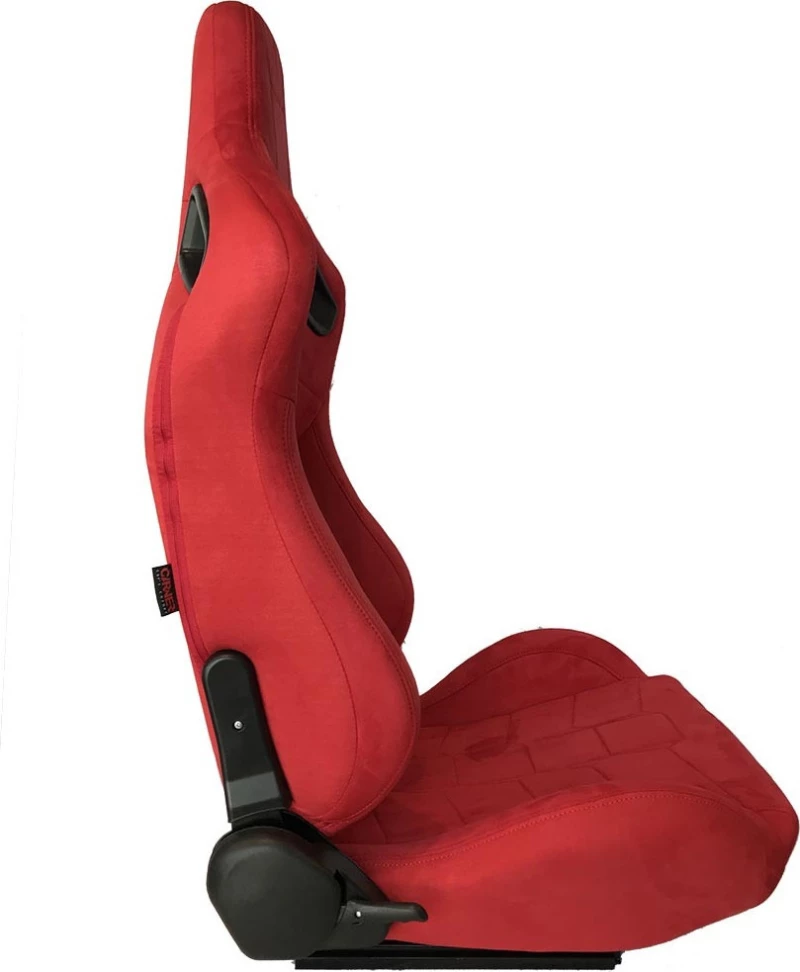 Auto Gs Καθίσματα Bucket R8 Suede Alcantara Κόκκινο Σετ 2τμχ