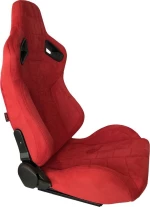 Auto Gs Καθίσματα Bucket R8 Suede Alcantara Κόκκινο Σετ 2τμχ