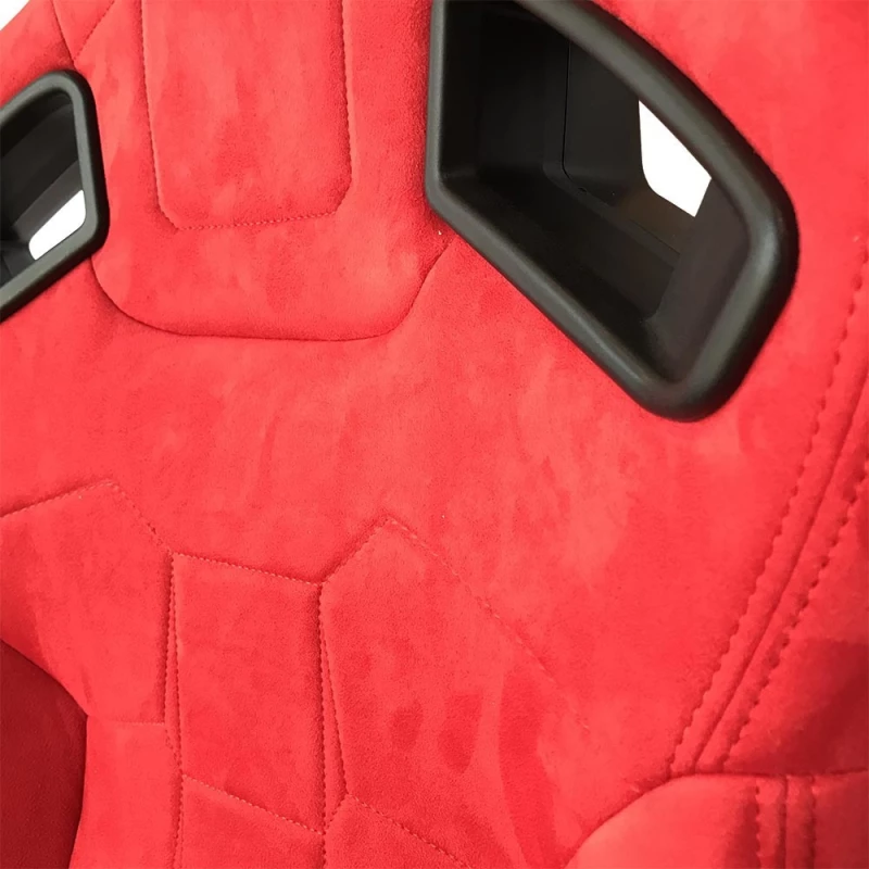 Auto Gs Καθίσματα Bucket R8 Suede Alcantara Κόκκινο Σετ 2τμχ