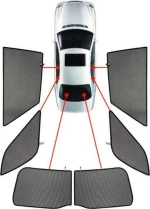 CarShades Πλαϊνά Σκίαστρα Σετ Ford Focus 2011+ SW 6τμχ