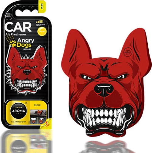 Aroma Car Άρωμα Κρεμαστό Angry Dogs Pitbull Black