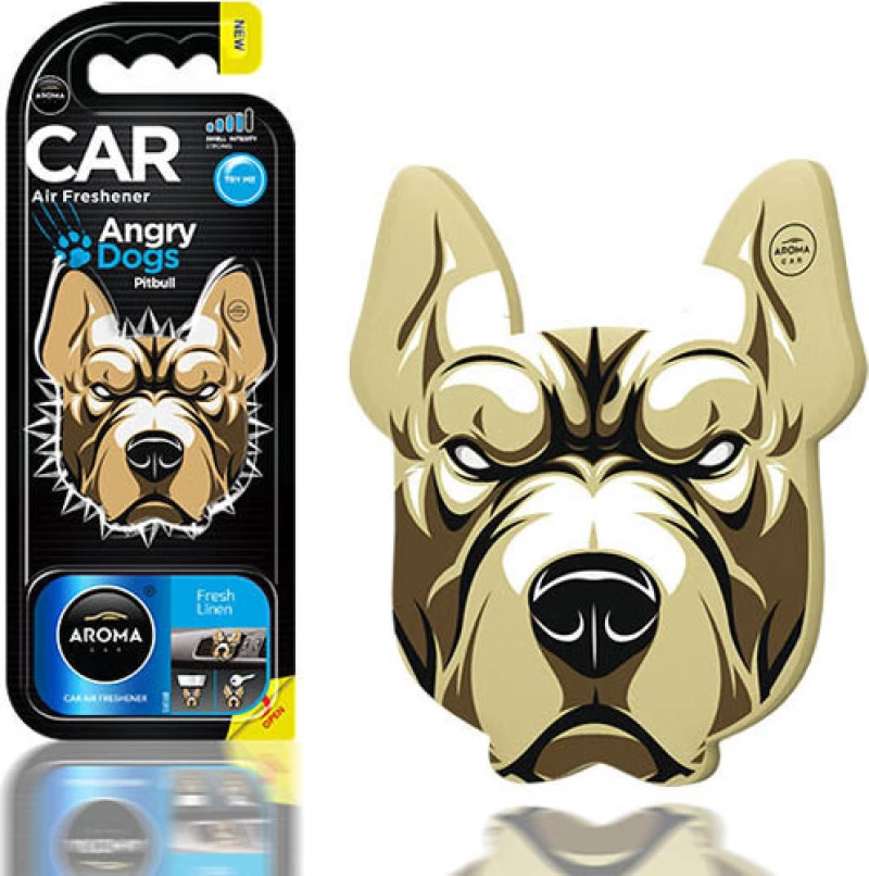 Aroma Car Αρωματικό Αεραγωγού Angry Dogs Pitbulll Fresh Linen 10.5gr