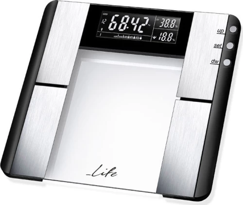 LIFE Silhouette Body fat scale,glass & inox surface