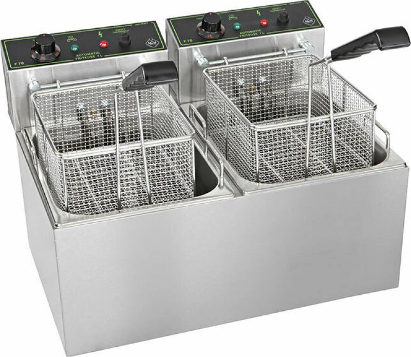 M&M equipment Φριτέζα F70 C 7+7 Lt Τριφασική