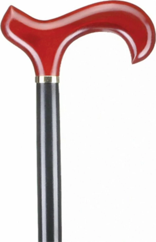 Alfa Care Μπαστούνι Μαύρο Με Derby Λαβή Τριανταφυλλιά AC–830