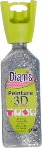 Diam's 3D Περίγραμμα Glitter Silver 37ml