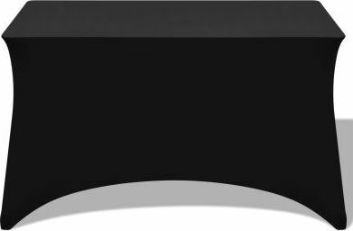 vidaXL Ελαστικό Κάλυμμα Τραπεζιού Μαύρο 243x74cm (2τμχ)