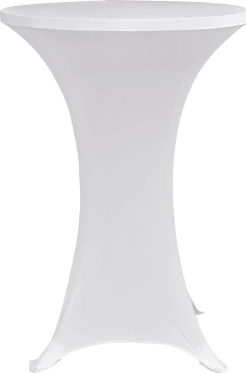 vidaXL Ελαστικό Κάλυμμα Τραπεζιού Λευκό 70cm (4τμχ)