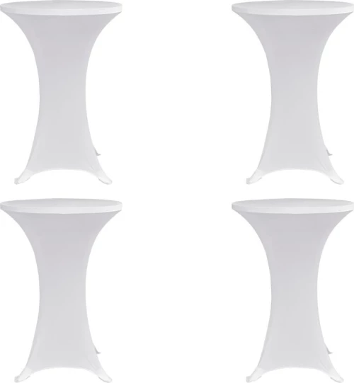 vidaXL Ελαστικό Κάλυμμα Τραπεζιού Λευκό 60cm (4τμχ)