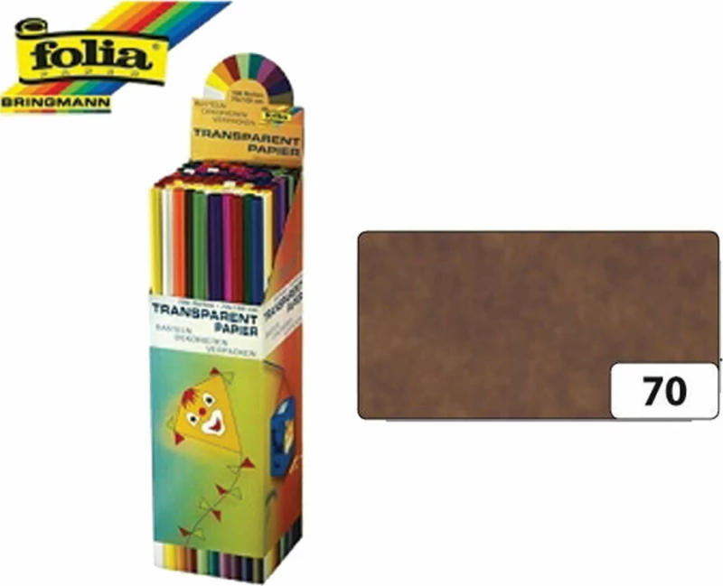 Folia 830.881 χαρτί χαρταετού 70x100 cm καφέ