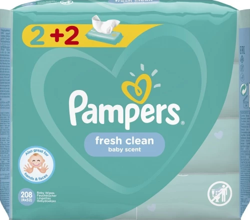 Pampers Fresh Clean 4x52τμχ