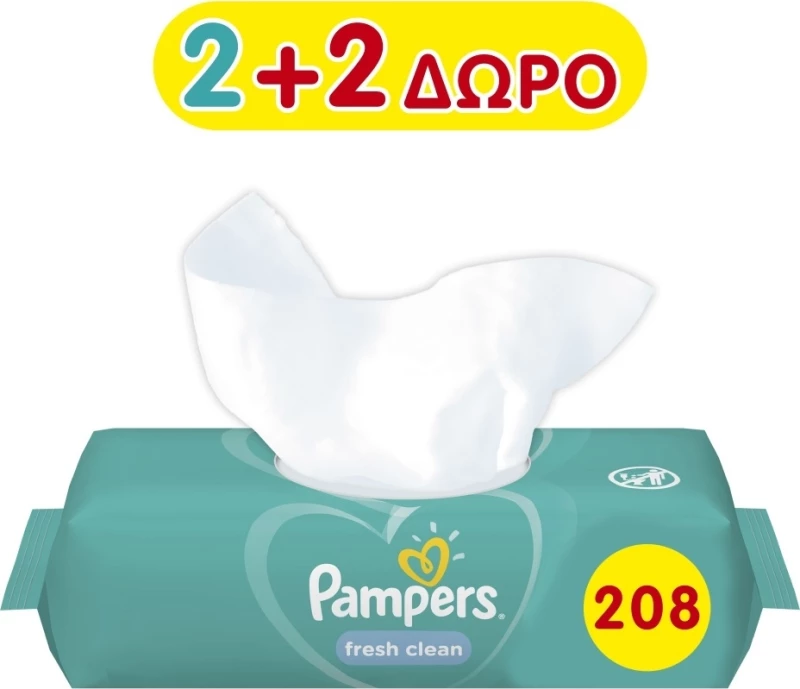 Pampers Fresh Clean 4x52τμχ