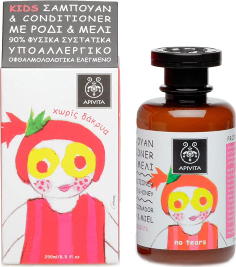 Apivita Kids Σαμπουάν & Conditioner με Μέλι & Ρόδι 250ml