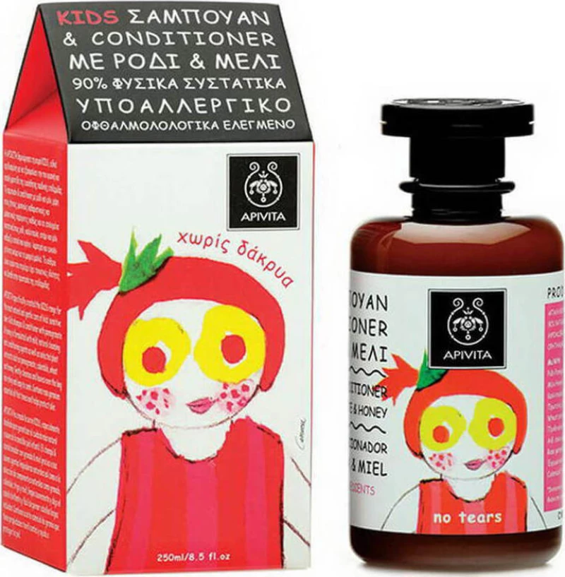 Apivita Kids Σαμπουάν & Conditioner με Μέλι & Ρόδι 250ml