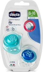 Chicco Physio Air Ορθοδοντική Σιλικόνης Σιελ 6-16m 2τμχ