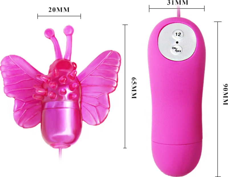 Baile Cute Secret Butterfly Fuchsia 6.5cm
