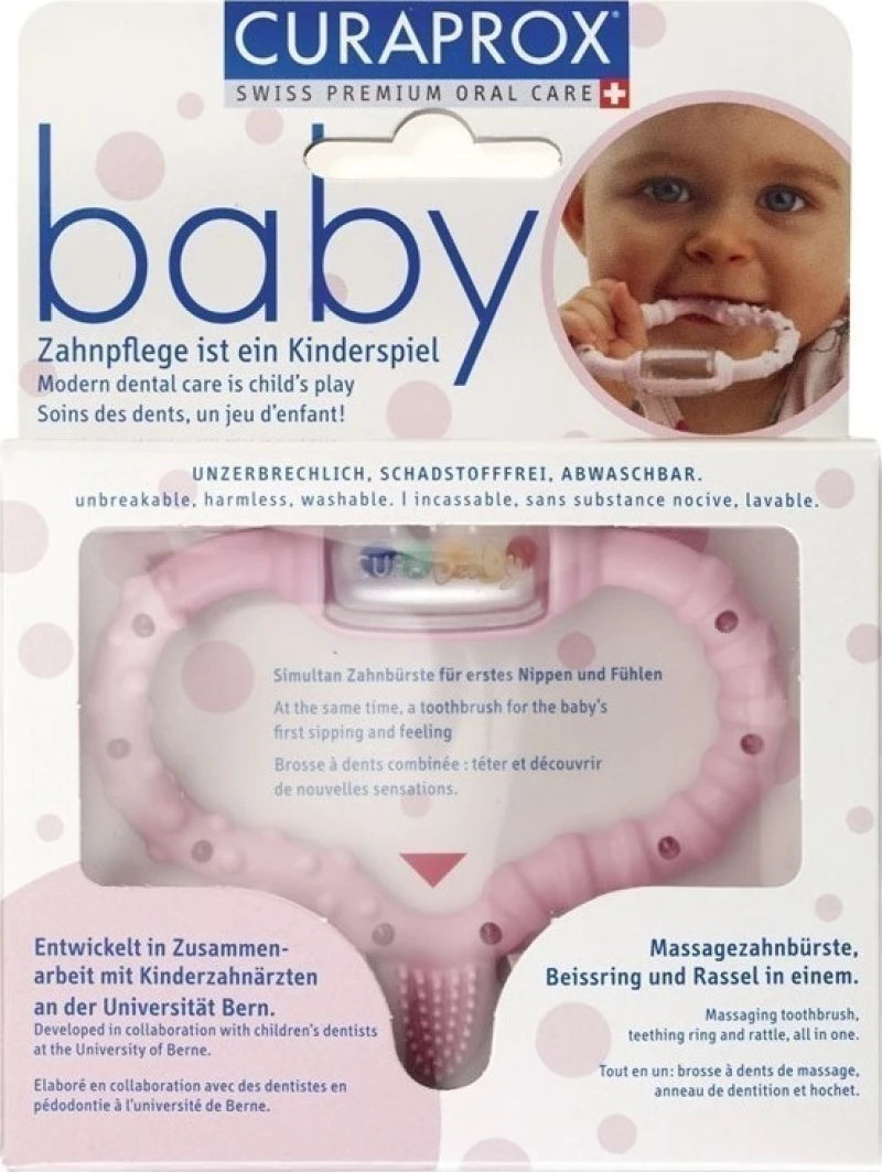 Curaprox Curababy Bitering Pink 2+ μηνών