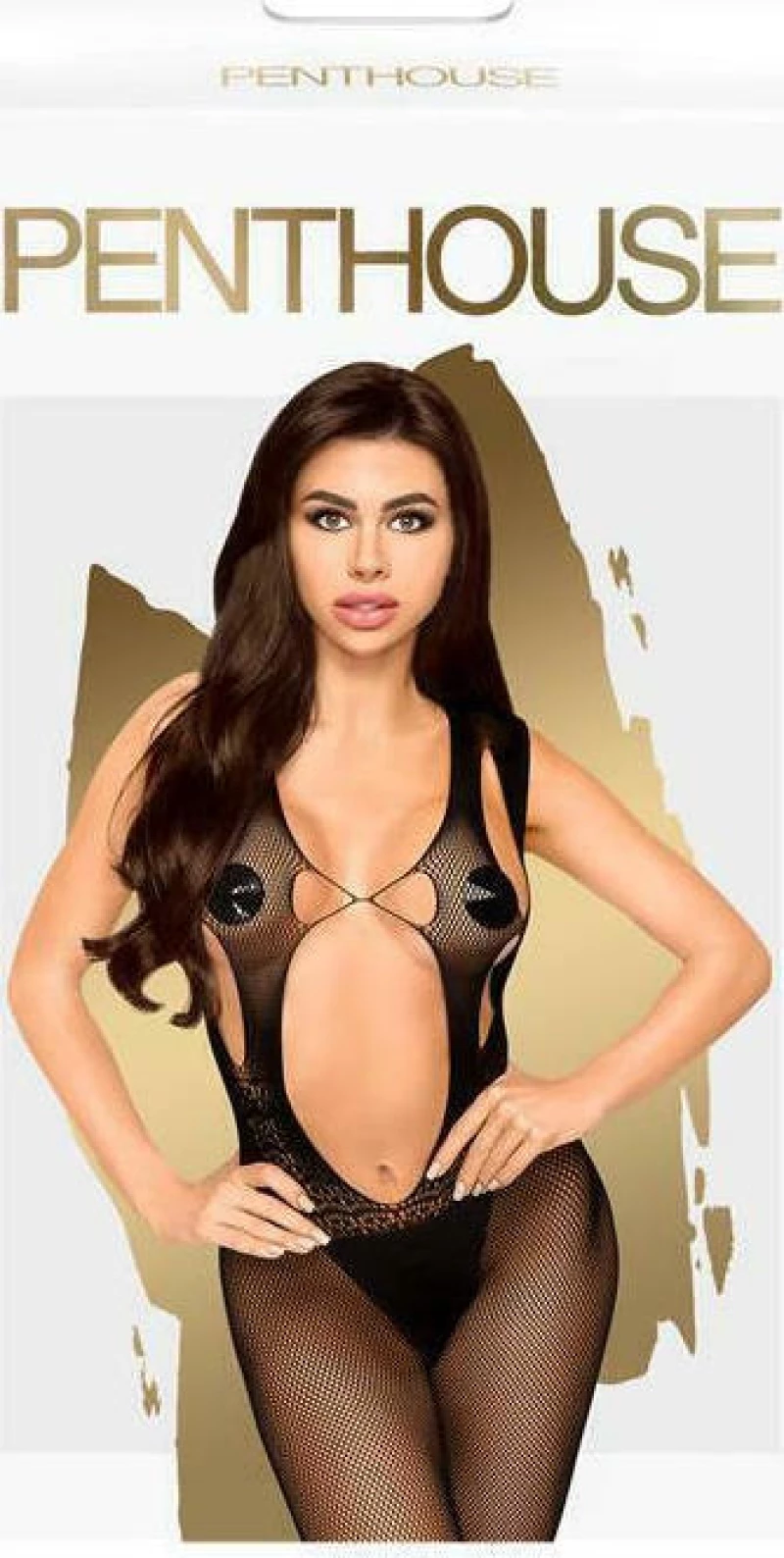 Penthouse Forbidden Fruit Bodystocking Black